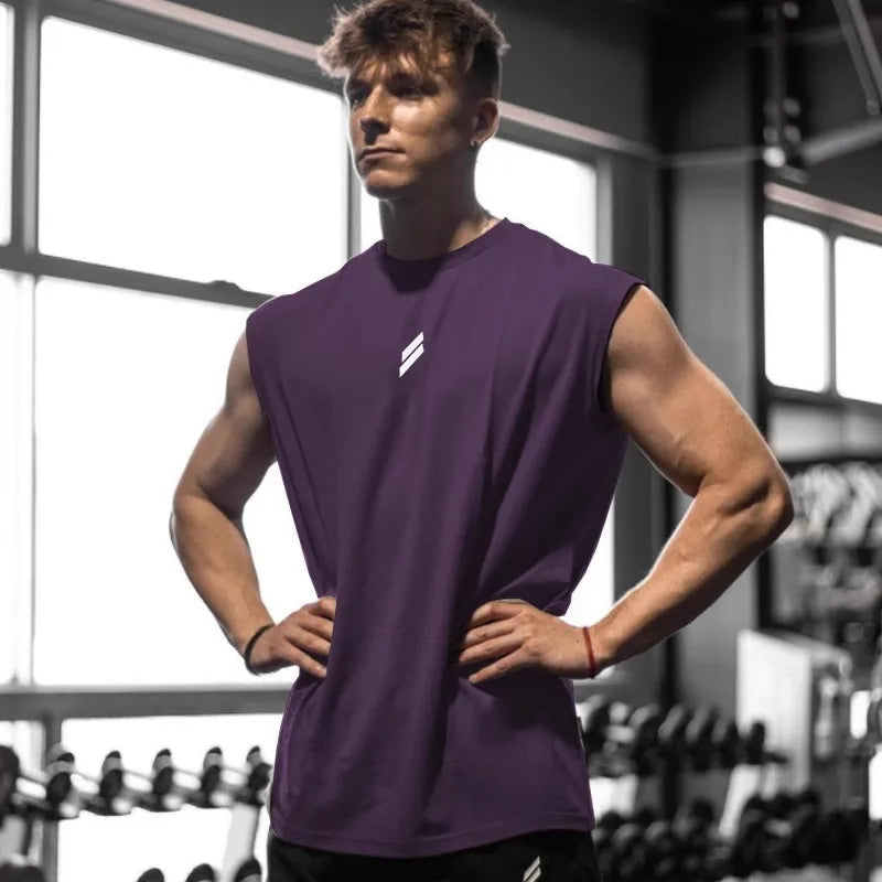 Herre Fitness Tanktop - Åndbar Træning Top til Sommerbrug