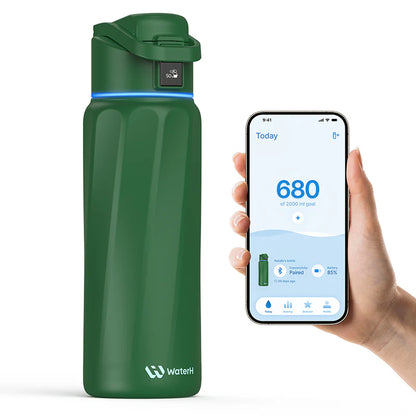Stay Hydrated in Style: The WaterH Boost Smart Water Bottle - 32 Oz with Hydration Tracking App & Insulation