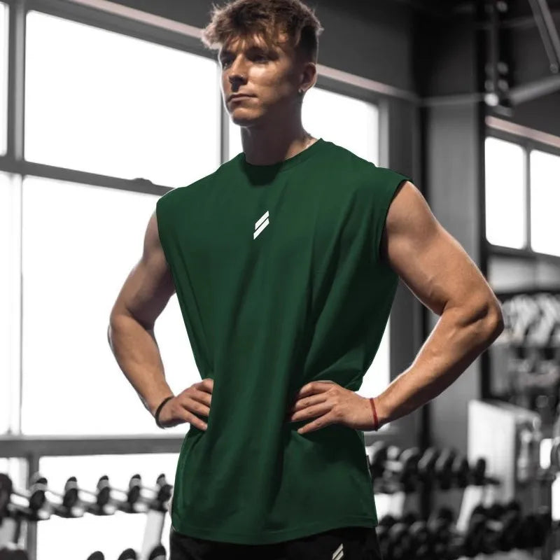 Herre Fitness Tanktop - Åndbar Træning Top til Sommerbrug