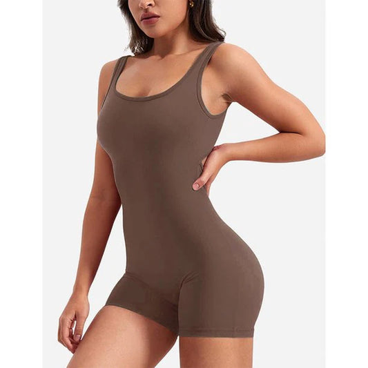 Elevate Your Style with Brillara™️ Women's Tummy Control V Back Scrunch One Piece Jumpsuit