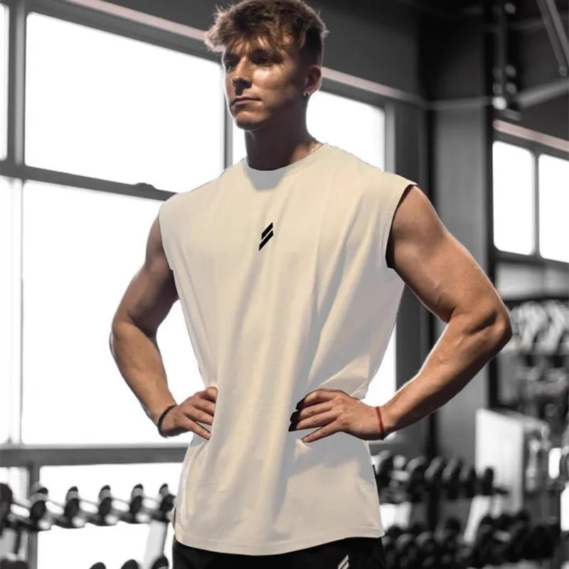 Herre Fitness Tanktop - Åndbar Træning Top til Sommerbrug