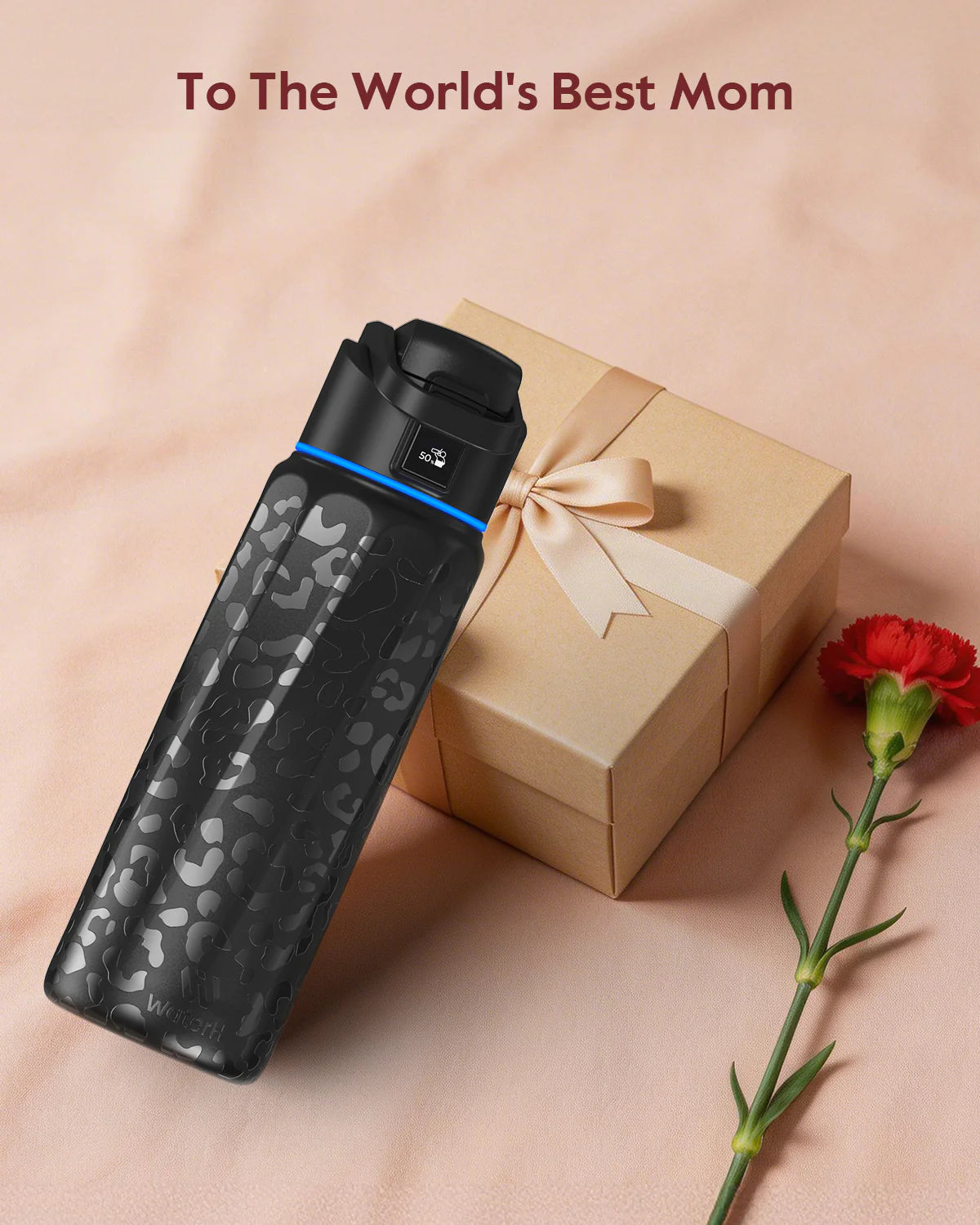 Stay Hydrated in Style: The WaterH Boost Smart Water Bottle - 32 Oz with Hydration Tracking App & Insulation