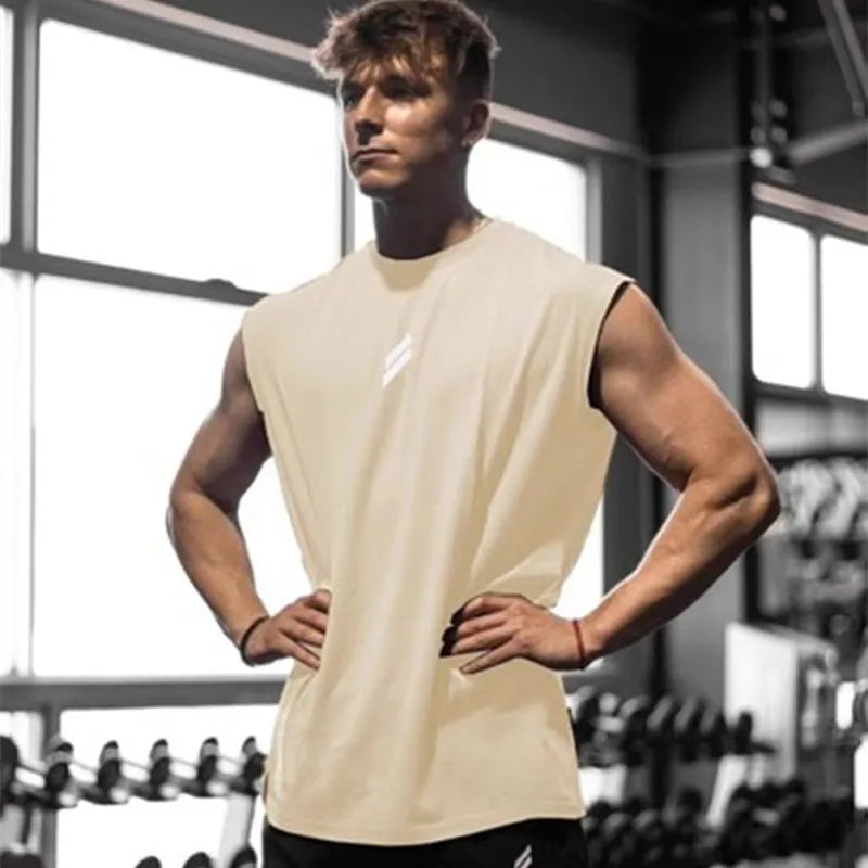 Herre Fitness Tanktop - Åndbar Træning Top til Sommerbrug