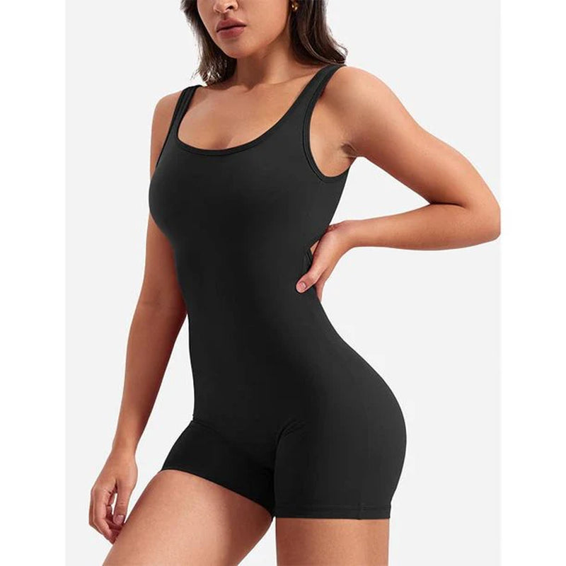 Elevate Your Style with Brillara™️ Women's Tummy Control V Back Scrunch One Piece Jumpsuit