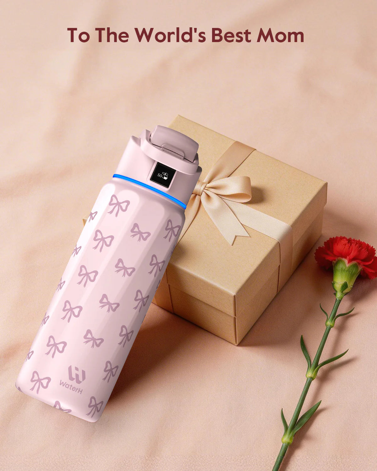 Stay Hydrated in Style: The WaterH Boost Smart Water Bottle - 32 Oz with Hydration Tracking App & Insulation