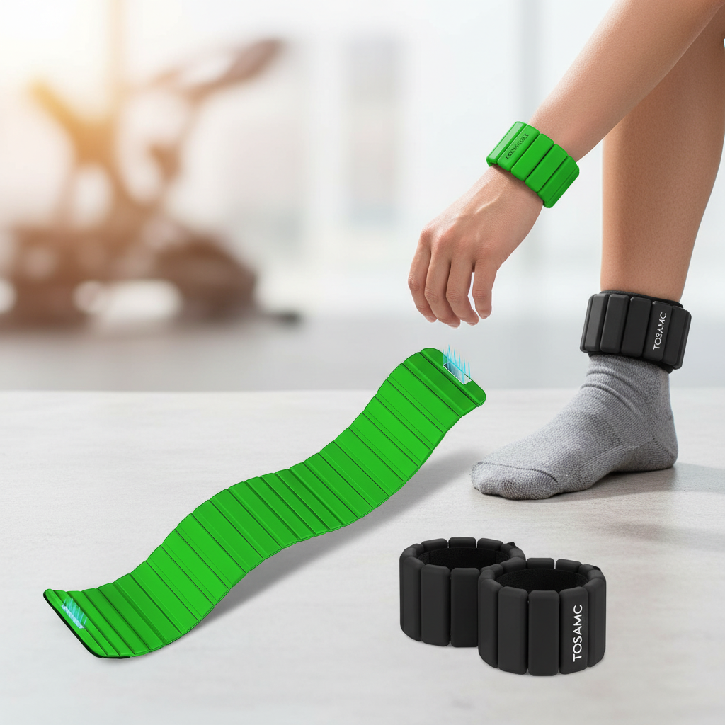 Elevate Your Workouts with Our Magnet Adjustable Ankle and Wrist Weights - 1Lb/2Lb Set for Men and Women - Perfect for Strength Training and Fitness Activities!
