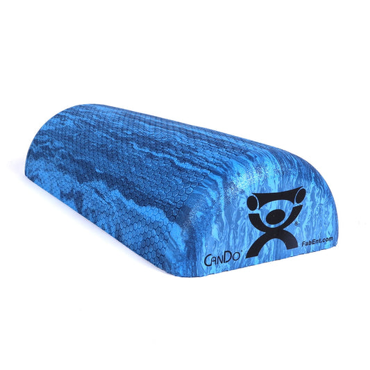 Transform Your Workout with the CanDo Extra Firm Half Round Foam Roller in Marble Blue