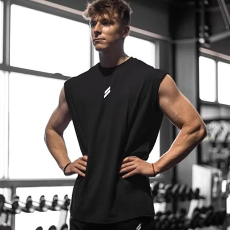 Herre Fitness Tanktop - Åndbar Træning Top til Sommerbrug