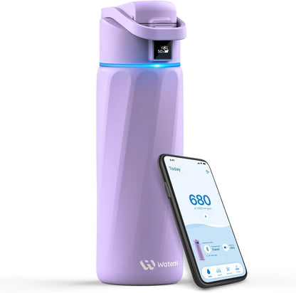 Stay Hydrated in Style: The WaterH Boost Smart Water Bottle - 32 Oz with Hydration Tracking App & Insulation