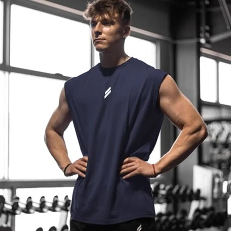 Herre Fitness Tanktop - Åndbar Træning Top til Sommerbrug